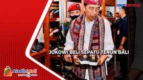 Kunjungi Sentra Tenun Jembrana, Presiden Jokowi Beli Sepatu Kets