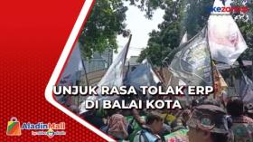 Unjuk Rasa Tolak ERP di Balai Kota, Jalan Medan Merdeka Selatan Arah Patung Kuda Ditutup Sementara