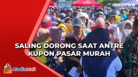 Ratusan Warga Gorontalo Saling Dorong saat Antre Kupon Pasar Murah