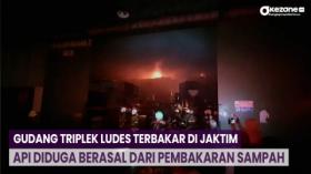 Gudang Triplek Ludes Terbakar di Jaktim, Api Diduga Berasal dari Pembakaran Sampah
