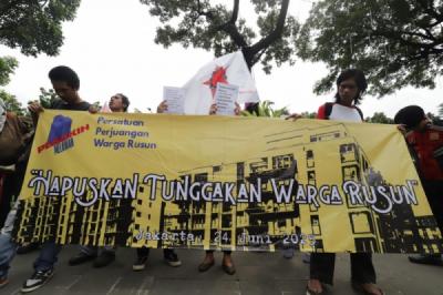 aksi-solidaritas-warga-rusunawa-pesakih-tuntut-hapus-tunggakan-sewa