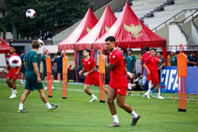 Skuad Garuda Gelar Latihan Resmi Jelang Lawan Singapura