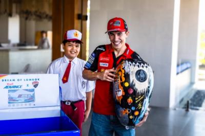Marc Marquez Ajak Anak Lombok Bermimpi, Ribuan Biker Ikut Meramaikan