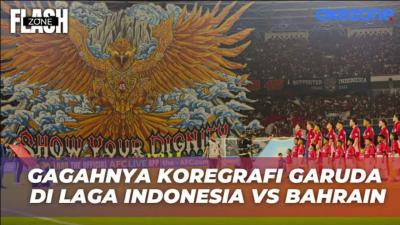 Bikin Merinding! Koreografi Garuda Raksasa La Grande Indonesia Membentang di GBK  Flash Zone