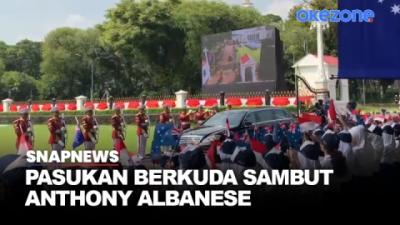 PM Australia Anthony Albanese Disambut Megah di Istana Merdeka dengan Pasukan Berkuda