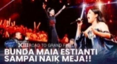 Reaksi Tak Terduga Bunda Maia, Naik Meja karena Aksi Shabrina  Indonesian Idol Season XIII