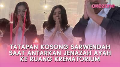 Tatapan Kosong Sarwendah saat Antarkan Jenazah Ayah ke Ruang Krematorium