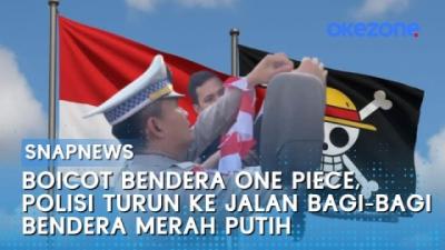 Boicot Bendera One Piece, Polisi Turun ke Jalan Bagi-bagi Bendera Merah Putih