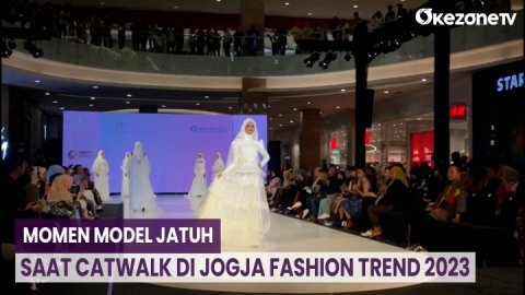 Momen Model Jatuh saat Catwalk di Jogja Fashion Trend 2023, Dapat Semangat dari Penonton dan Desainer