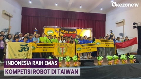 Bikin Bangga, Indonesia Raih Medali Emas Kontes Robot World Greenmech 2023 di Taiwan