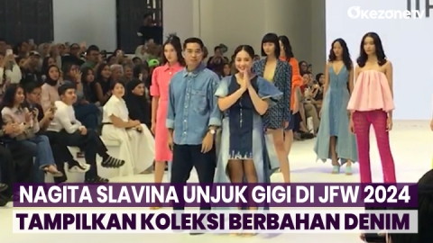 Aksi Nagita Slavina Pamerkan Karya dalam Ajang Jakarta Fashion Week 2024