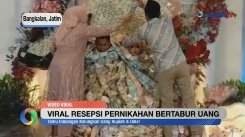 Viral Resepsi Pernikahan Bertabur Uang di Jawa Timur