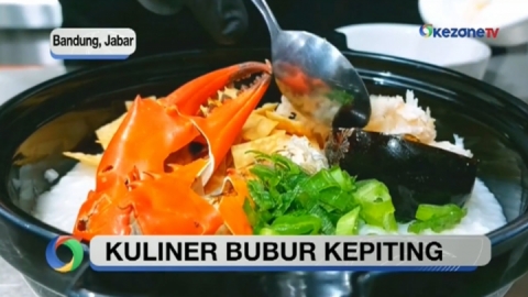 Tampil Beda, Bubur dengan Topping Daging Kepiting