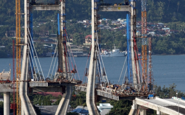 Pembangunan Jembatan Merah Putih 0 : Foto Okezone Foto