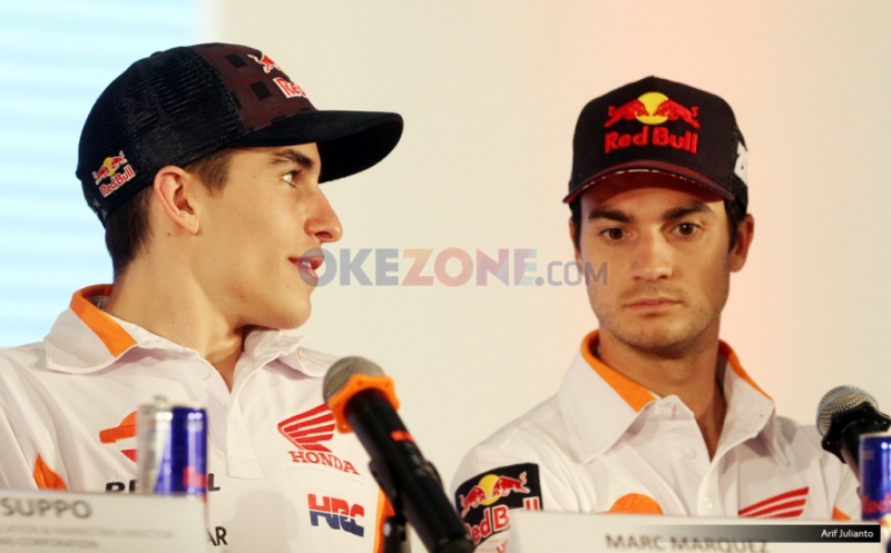Marc Marquez bersama Dani Pedrosa