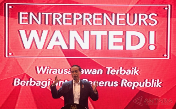 Presiden Jokowi Motivasi Wirausahawan Muda pada Entrepreneurs Wanted di Bandung