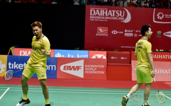 Indonesia Masters 2018: Kalahkan Ganda Putra China, Kevin/Marcus Keluar sebagai Juara