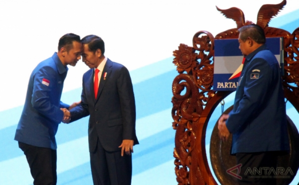 Presiden Jokowi Hadiri Rapimnas Partai Demokrat di SICC Bogor