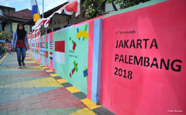 Dihiasi Cat Warna-warni, Ini Salah Satu Kampung Asian Games di Palembang