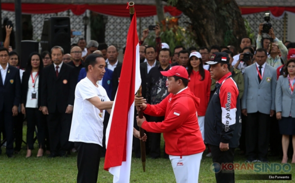 Lepas Kontingen Asian Games 2018, Presiden: Target Indonesia Minimal 16 Medali Emas