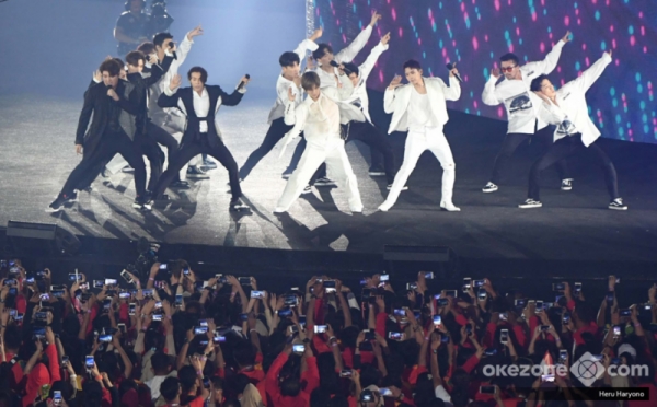Aksi Panggung Super Junior Semarakkan Closing Ceremony Asian Games 2018