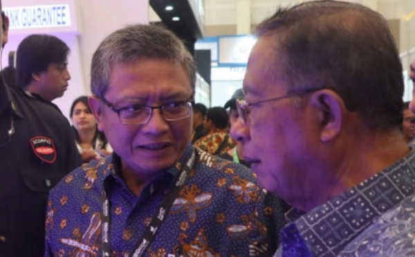 Darmin Nasution Bersama Plt Dirut Askrindo Hadiri Pameran Indonesia Business & Development  2018