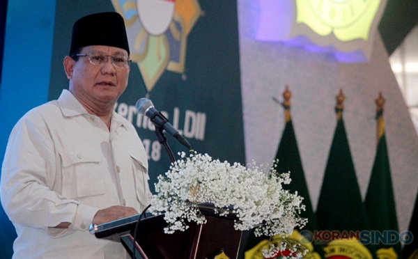 Prabowo Hadiri Rakernas DPP LDII di Ponpes Minhajurasidin