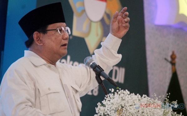 Prabowo Hadiri Rakernas DPP LDII di Ponpes Minhajurasidin
