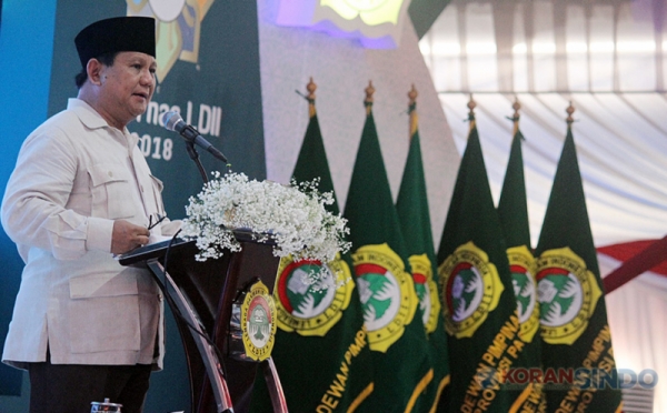 Prabowo Hadiri Rakernas DPP LDII di Ponpes Minhajurasidin