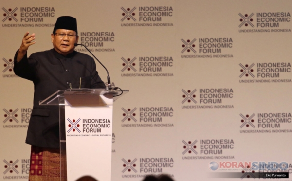 Prabowo Bicara Sistem Ekonomi Negara di Indonesia Economic Forum 