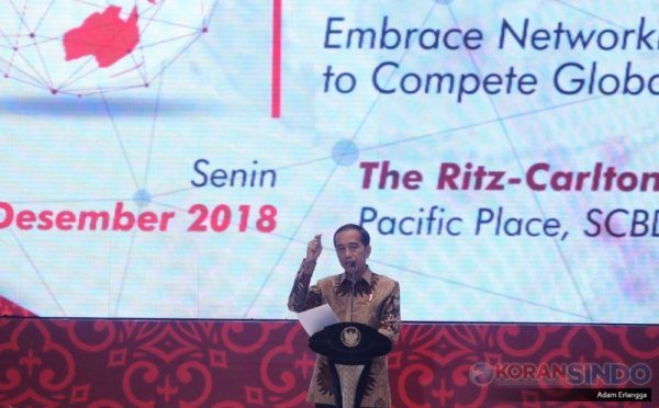 Pukul Gong, Presiden Jokowi Buka CEONetworking 2018