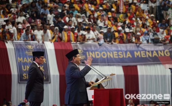 SBY Hadiri Pidato Kebangsaan Prabowo-Sandiaga