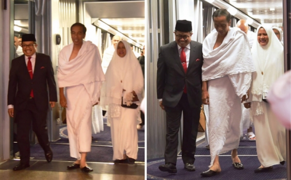 Bersama Istri dan Kedua Putranya, Presiden Jokowi Umrah ke Tanah Suci