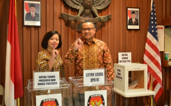 Antusiasme WNI Sukseskan Pelaksanaan Pemilu 2019 di TPS San Francisco