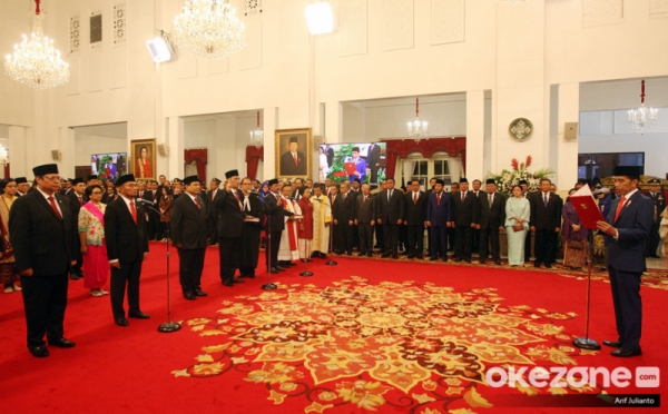 Presiden Lantik Para Menteri Kabinet Indonesia Maju