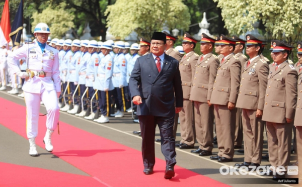 Serah Teima Jabatan Meteri Pertahanan dari Ryamizard Ryacudu kepada Prabowo Subianto