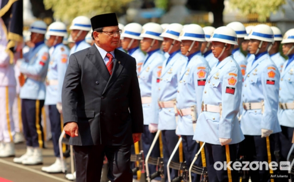 Sertijab Menhan dari Ryamizard Ryacudu kepada Prabowo Subianto