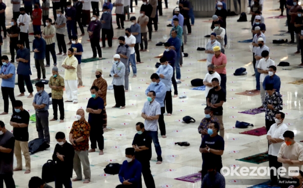 Sholat Jumat Pertama Di Masjid Istiqlal Saat Masa Ppkm Darurat 0 Foto