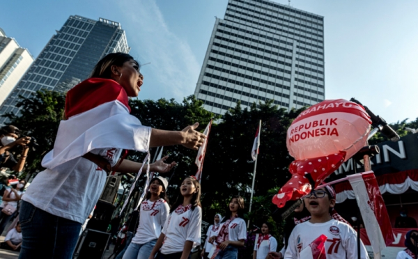 Paduan Suara Merah Putih Nyanyi Bersama Sambut Hut Ke 77 Ri 0 Foto