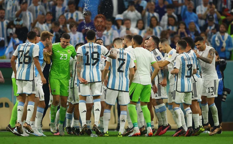 Selebrasi Pemain Argentina Hancurkan Kroasia di Semifinal Piala Dunia 2022