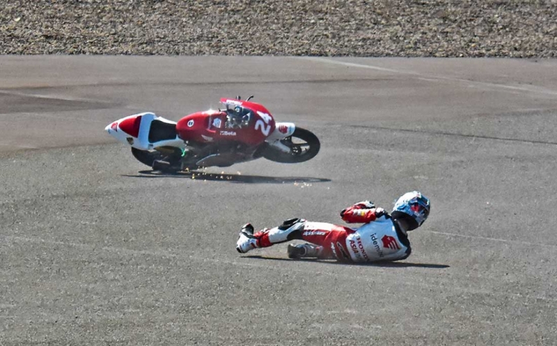 Deretan Foto-Foto Pembalap Jatuh di Sirkuit Mandalika dari Marquez hingga Jorge Martin