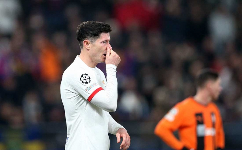 Barcelona Dikalahkan Shakhtar Donetsk di Liga Champions, Lewandowski Bereaksi