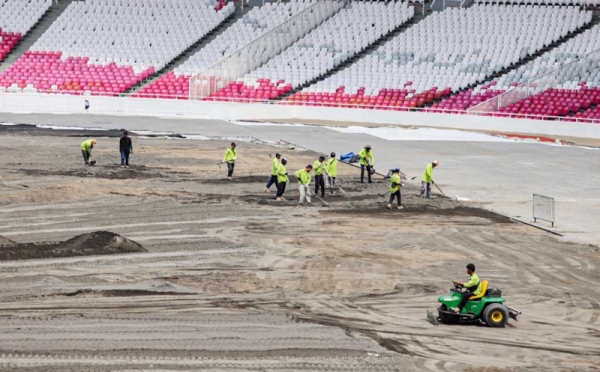 Begini Kondisi Rumput Stadion Utama GBK Sekarang 0 : Foto Okezone Foto