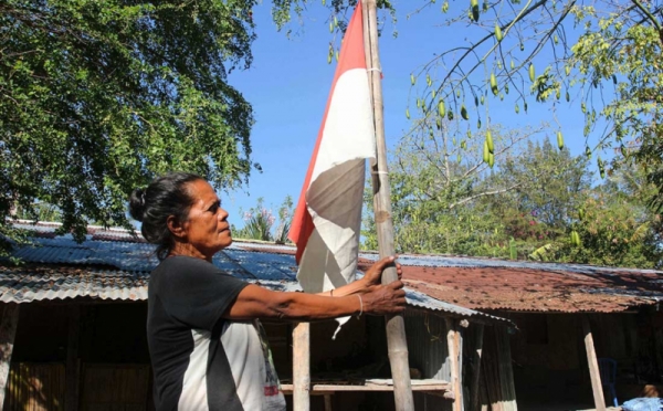 Bendera Merah Putih Berkibar di Permukiman Eks Warga Timor Timur