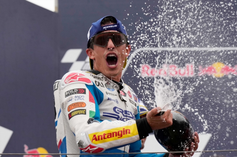 Selebrasi Marc Marquez Raih Podium Kedua Bersama Tim Barunya