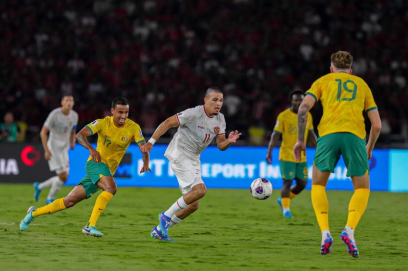Timnas Indonesia saat bertemu Australia pada September 2024. (Foto: Aldi Chandra/Okezone)