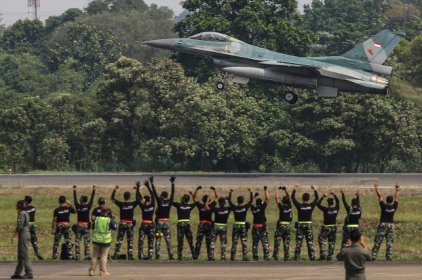 Pesawat Tempur TNI AU Bersiap Unjuk Kebolehan Meriahkan HUT Ke-79 TNI