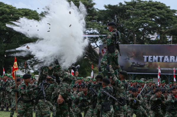 Peringatan HUT Ke-79 TNI di Lapangan Blang Padang Banda Aceh