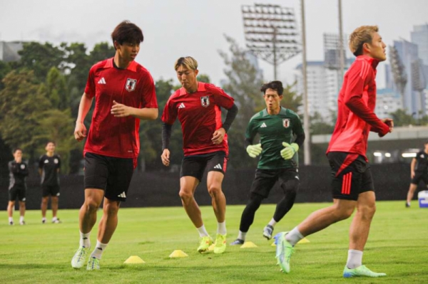 Timnas Jepang Jalani Latihan Perdana di Jakarta, Lapangan Ditutup Kain Hitam