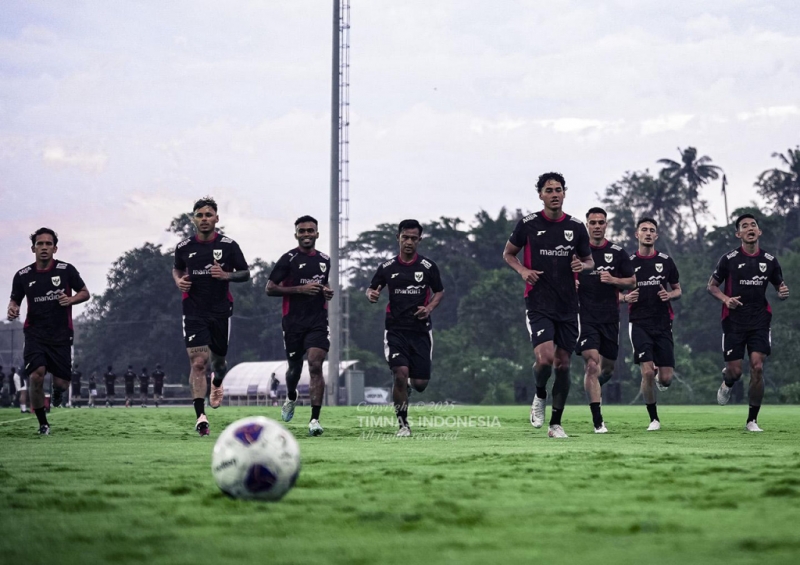 Latihan Perdana Timnas Indonesia Jelang Hadapi China